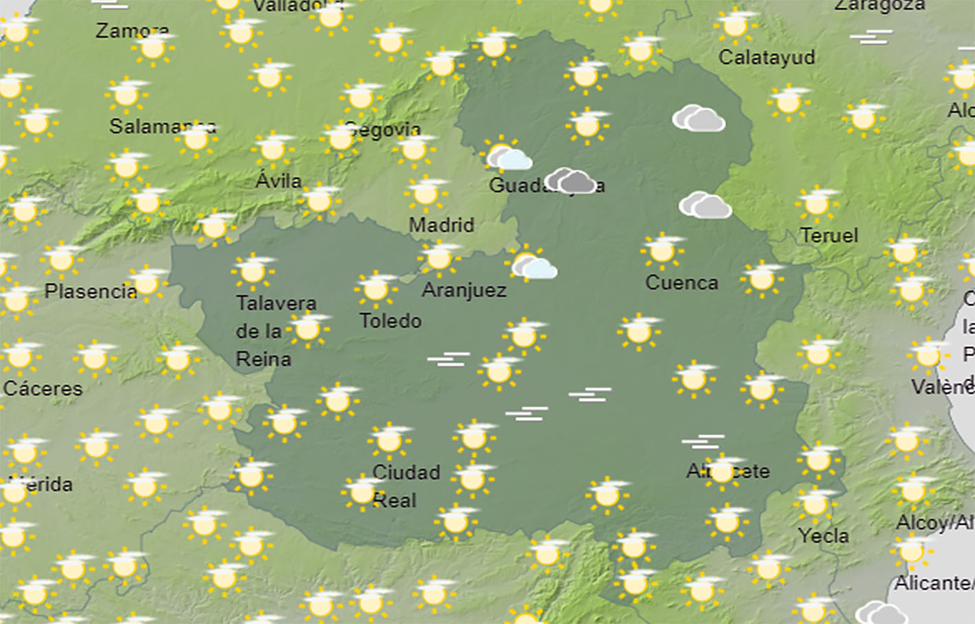 Las temperaturas mínimas bajan en CLM