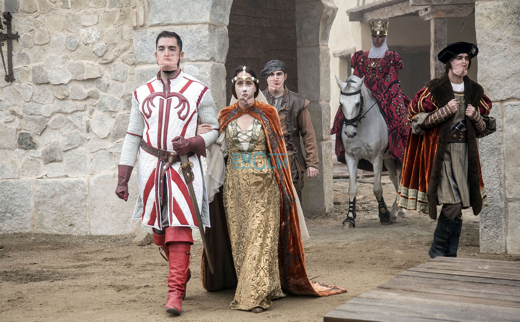 Actores en la presentación de la nueva temporada de Puy du Fou.