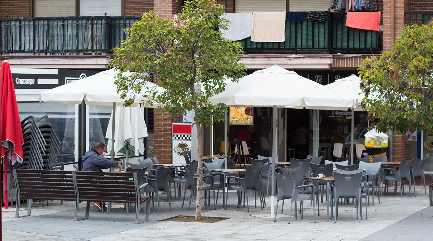 Imagen de una terraza de Toledo. paro