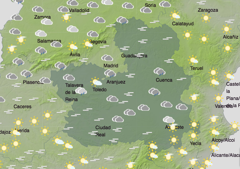 No se descartan lluvias débiles.