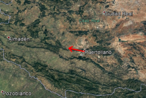 La trayectoria que siguió la bola de fuego.