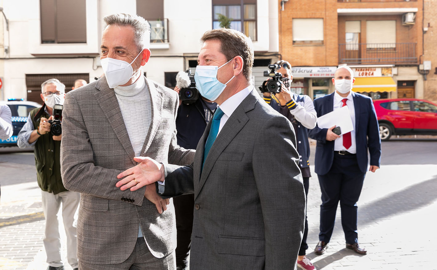 Jesús Martin, alcalde de Valdepeñas, y Emiliano García-Page, presidente de CLM.