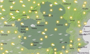 Mapa del tiempo en CLM, con nieblas matinales.