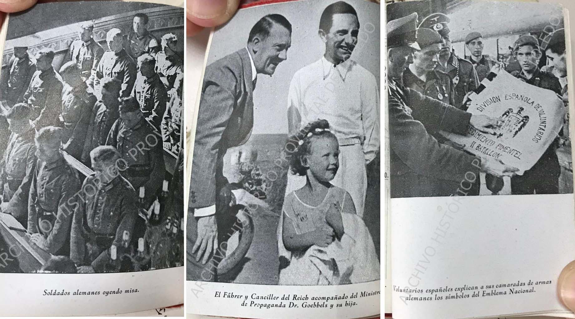 Algunas de las fotos que se pueden ver en la agenda del implicado en la "matanza de Atocha". Fotos: Archivo Histórico Provincial de Toledo.