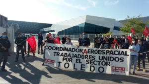 Imagen de archivo de una de las concentraciones de Aernnova en Illescas este año.