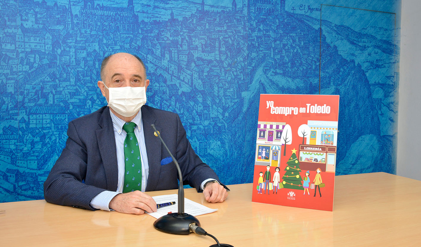 Paco Rueda, durante la presentación de "Yo compro en Toledo".