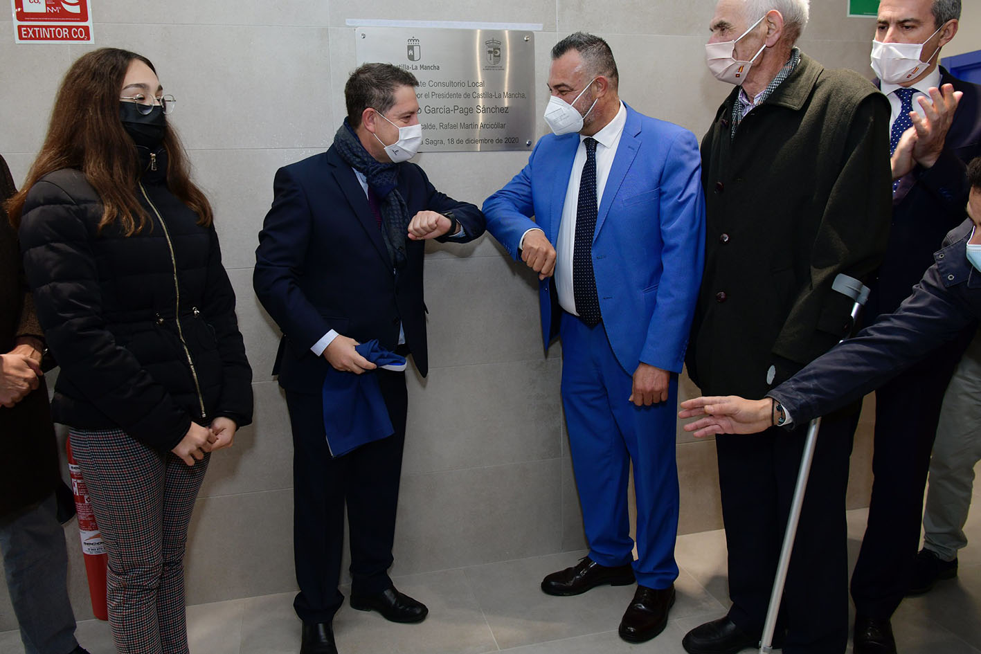 Page, durante la inauguración del nuevo consultorio local de Alameda de la Sagra, en Toledo.