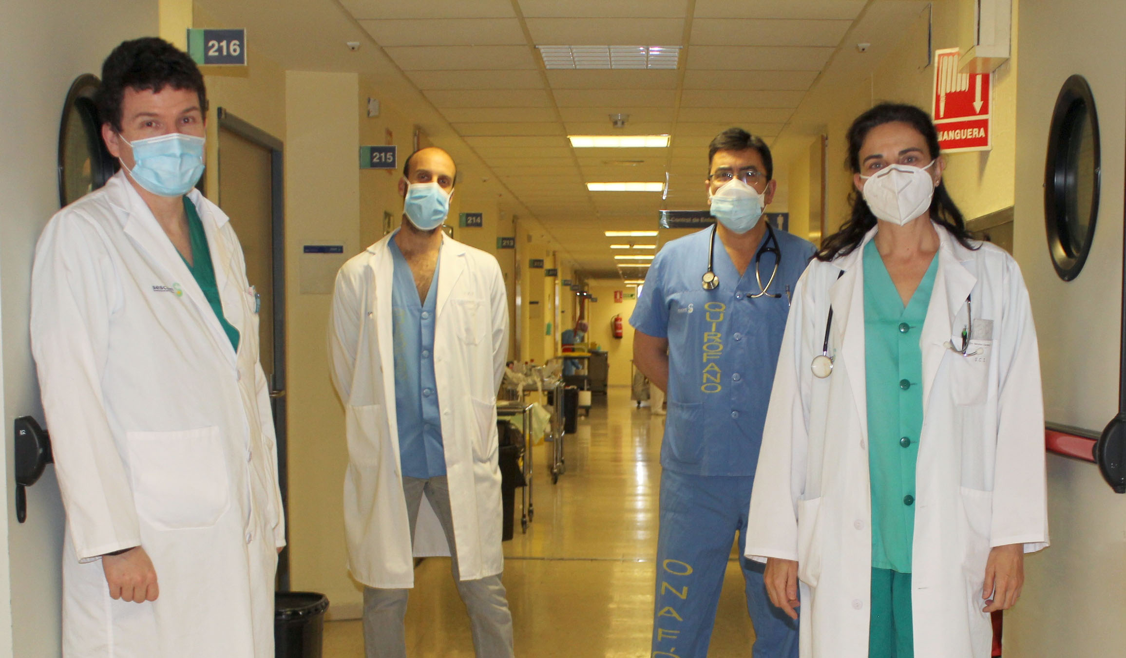 Miembros de la Unidad de Cuidados Respiratorios del Hospital de Toledo.