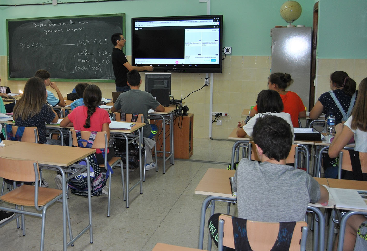 Imagen de archivo de un aula en Castilla-La Mancha.
