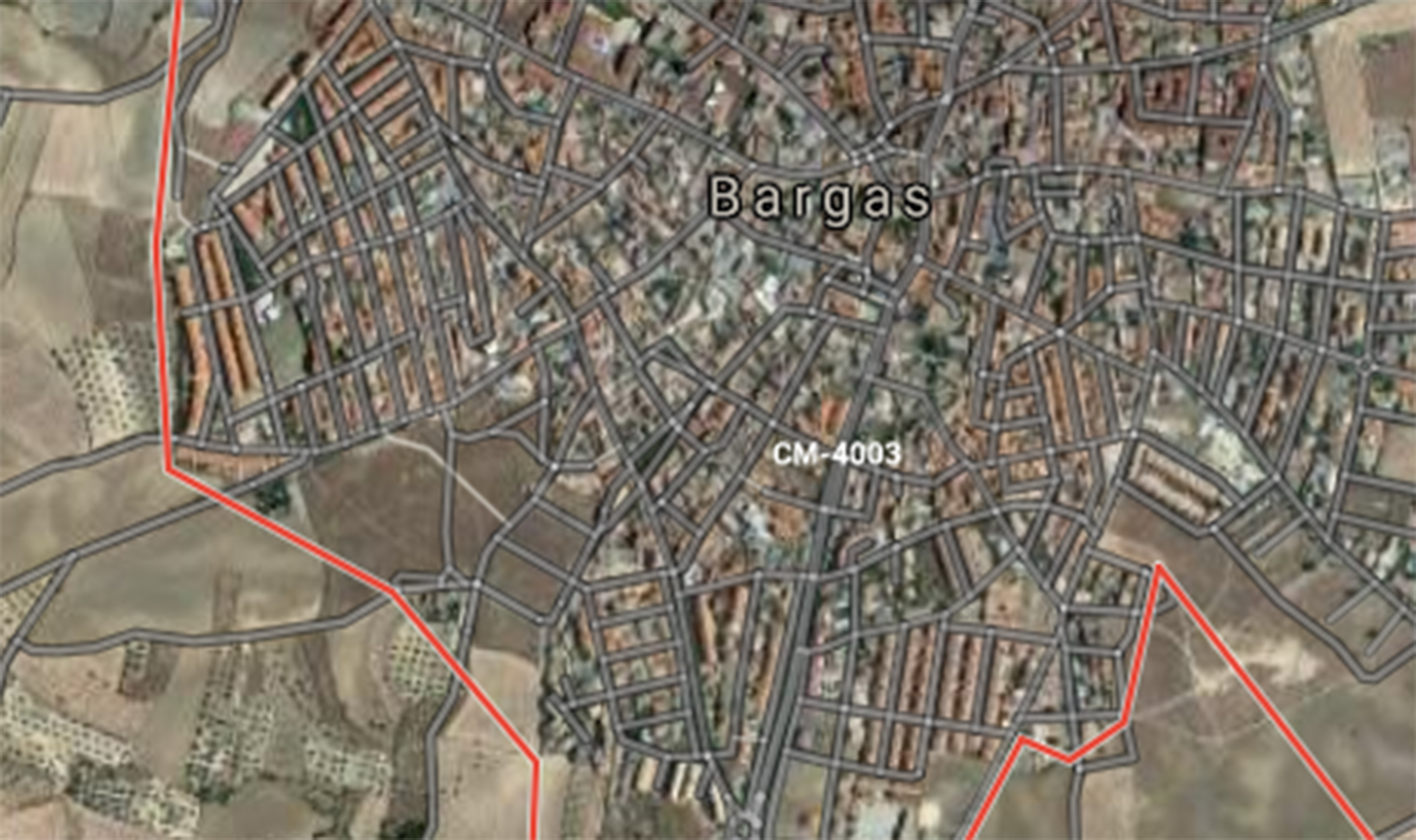 Vista aérea de Bargas (Toledo).