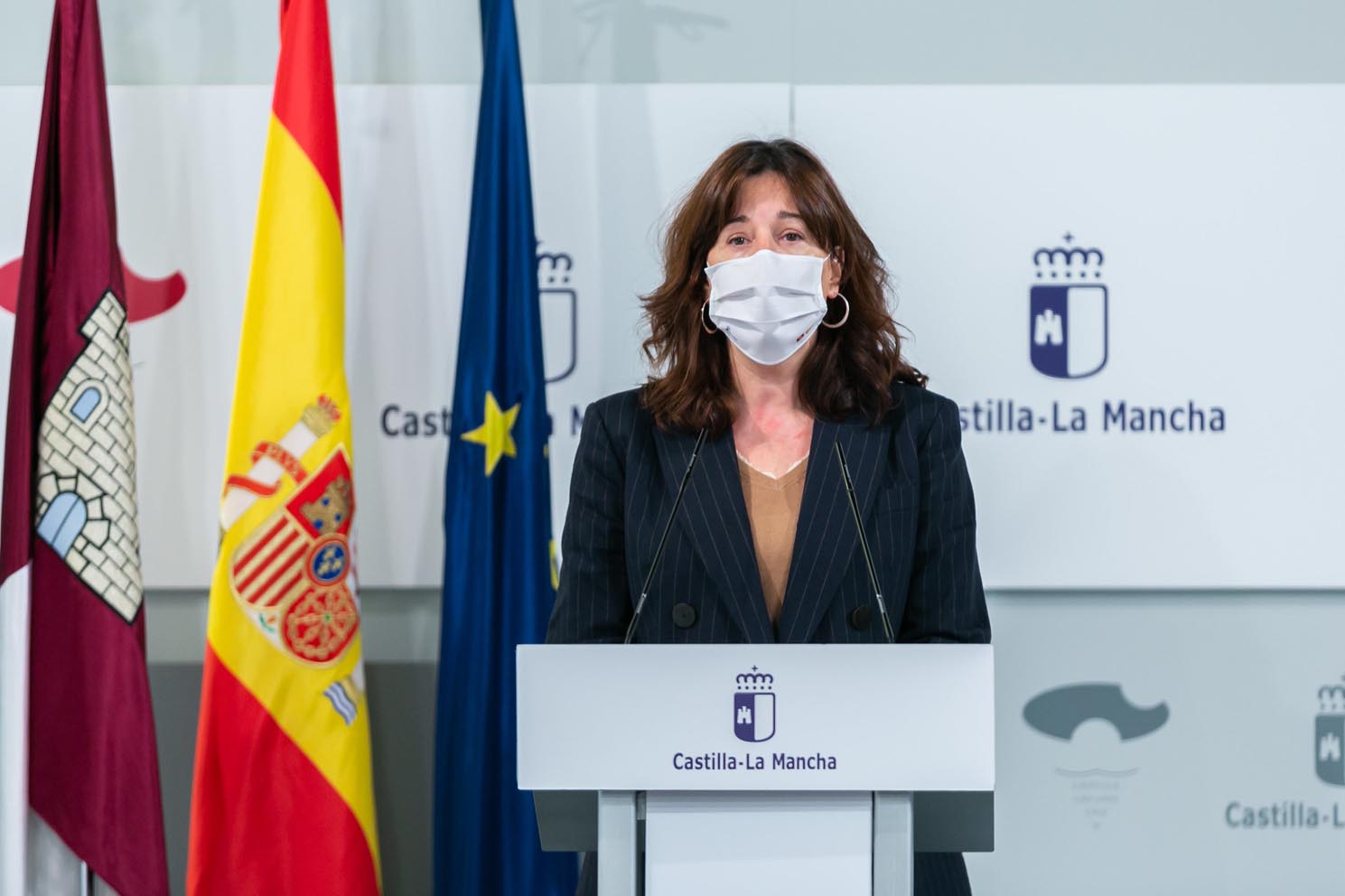 La portavoz del Gobierno de Castilla-La Mancha, Blanca Fernández.