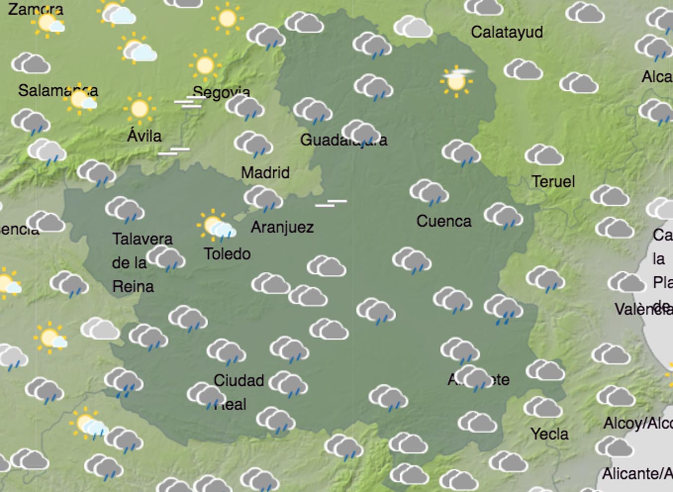 Previsiones de Aemet para hoy, miércoles 20 de enero.