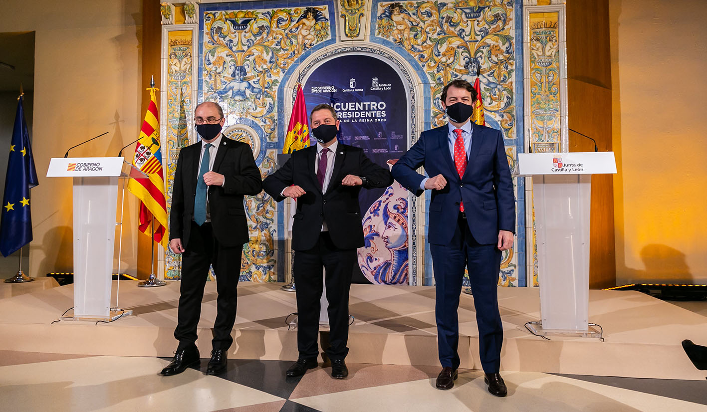 Javier Lambán, Emiliano García-Page y Alfonso Fernández Mañueco.