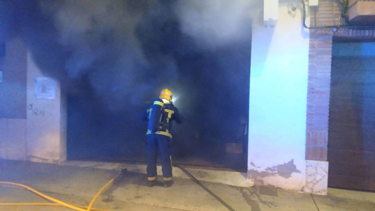 Incendio en un taller de Valdepeñas.