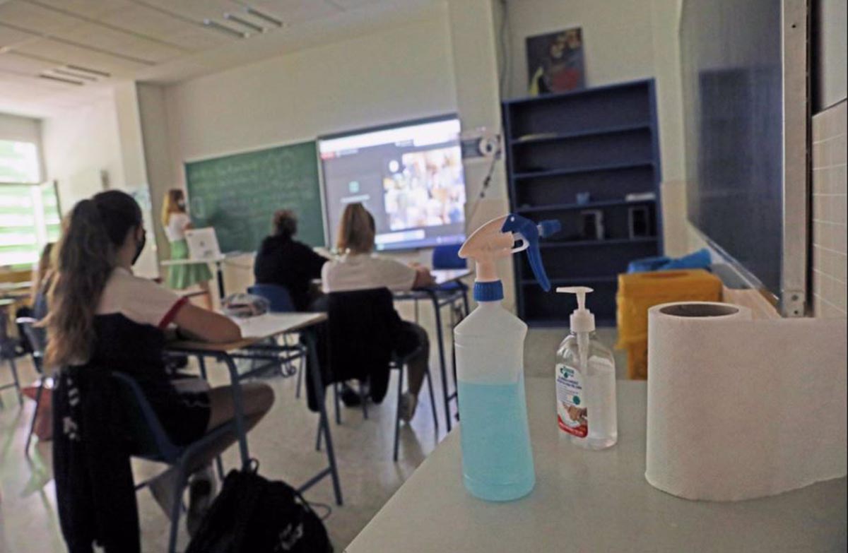 Aula de un colegio de la Comunidad de Madrid . Foto: EP