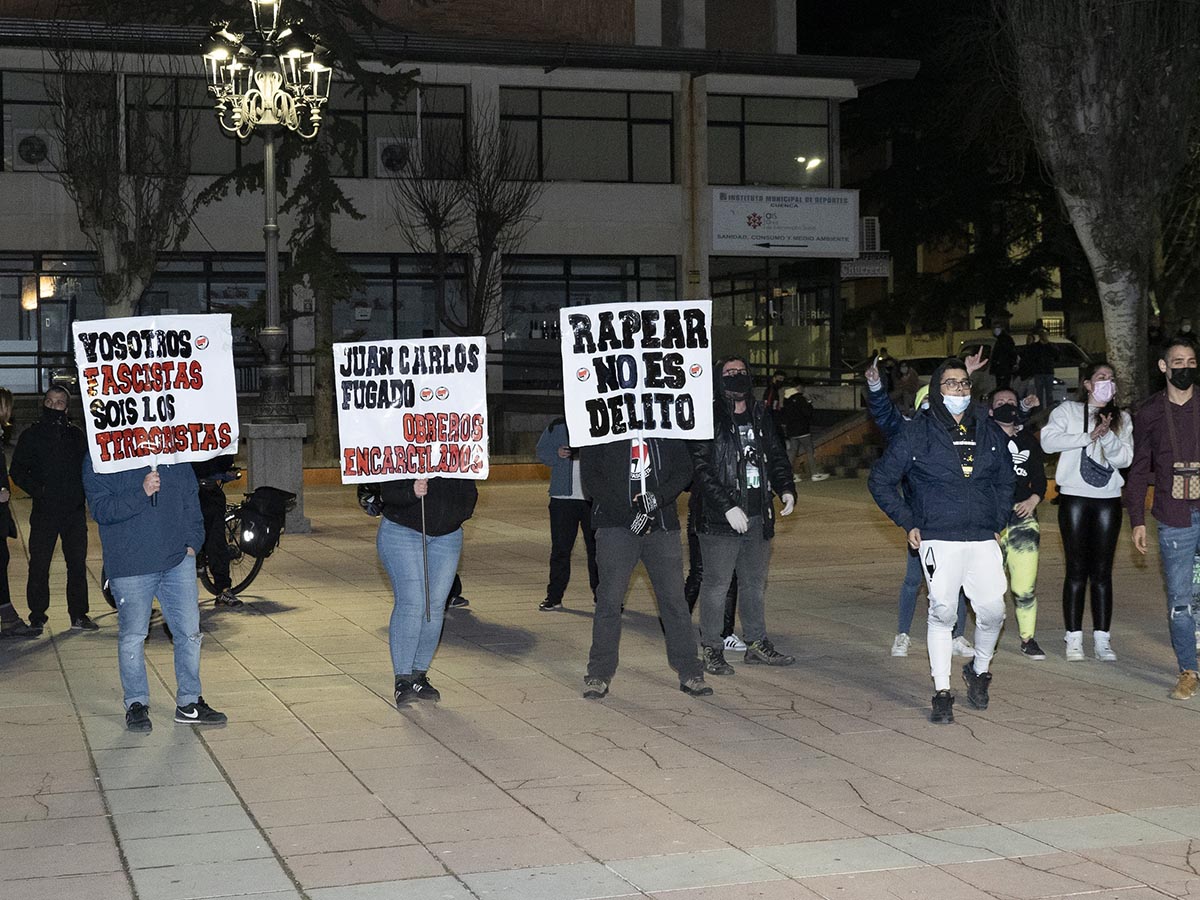 Unos 100 manifestantes apoyaron a Pablo Hásel en Cuenca