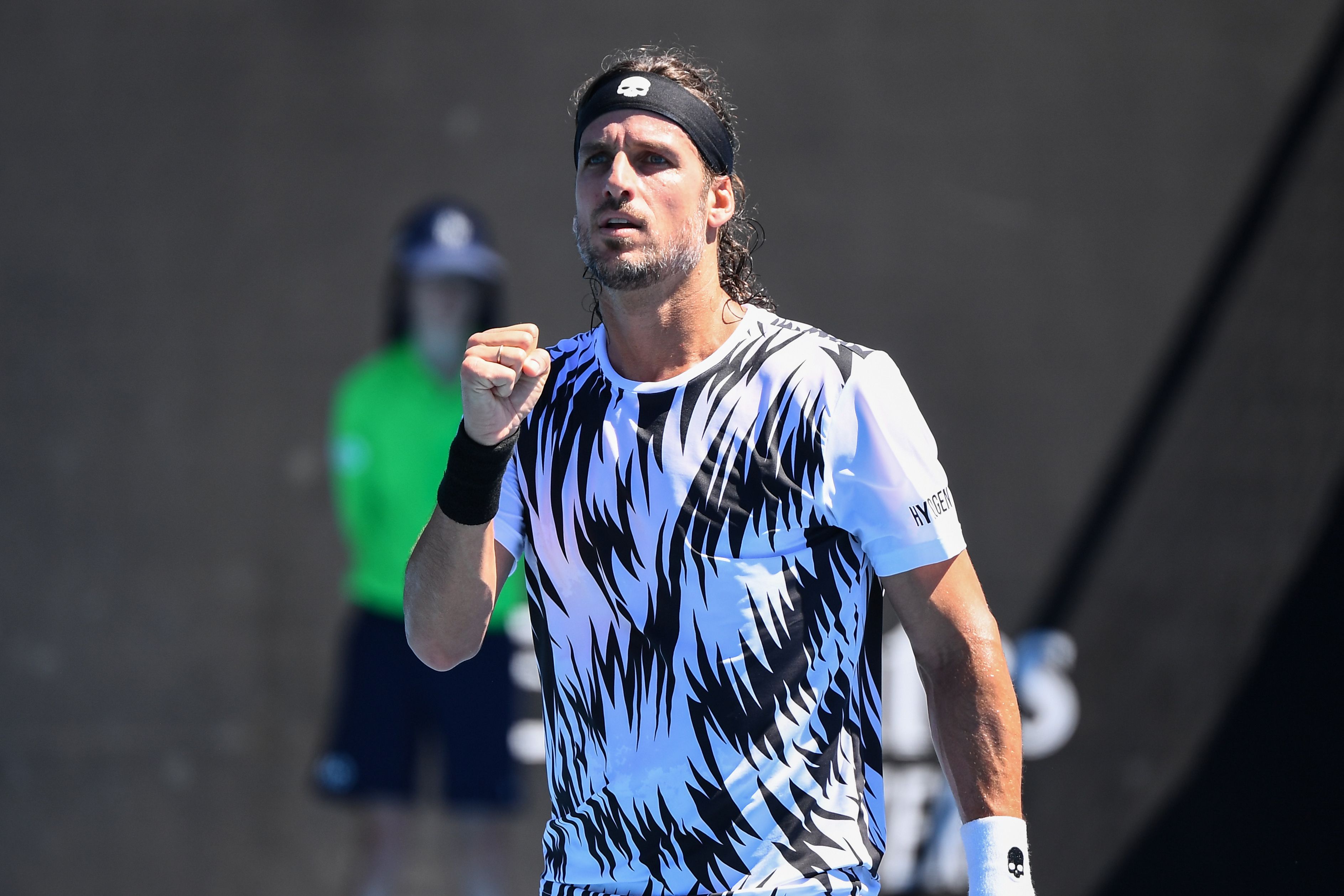 Feliciano López celebra un punto en el Open de Australia.