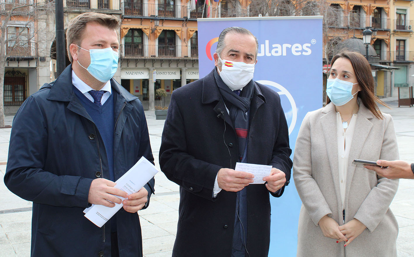 Congosto, Gregorio y Hernández, dirigentes del PP de la provincia de Toledo.