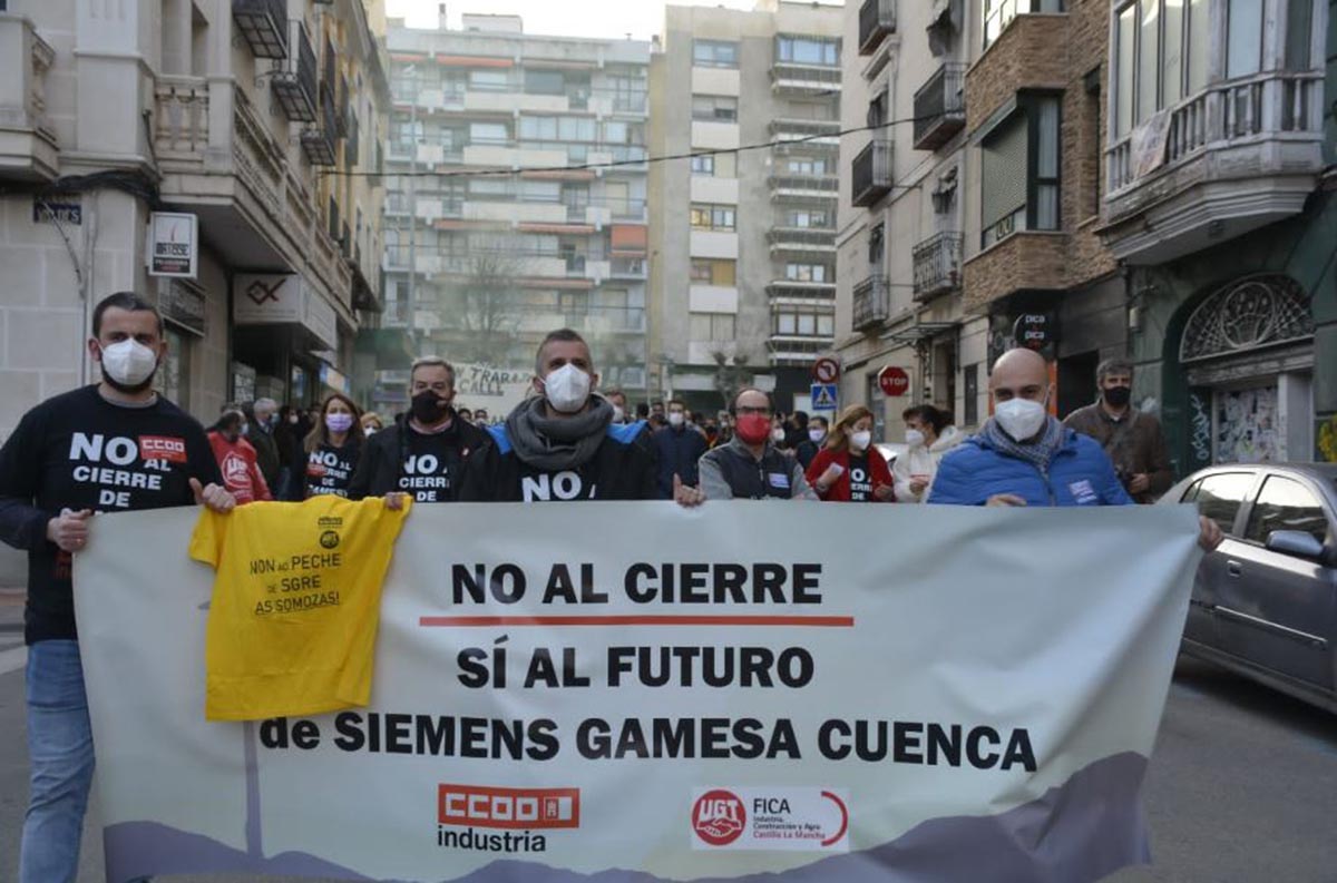 Protesta contra el cierre de Siemens Gamesa Cuenca