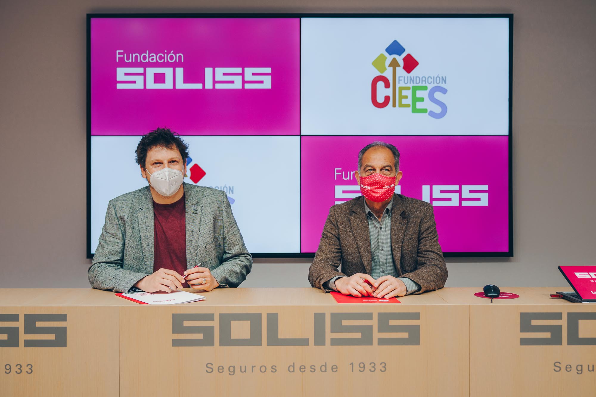 Andrés Martínez, presidente de Cecap y Celedonio Morales, patrono de la Fundación Soliss.