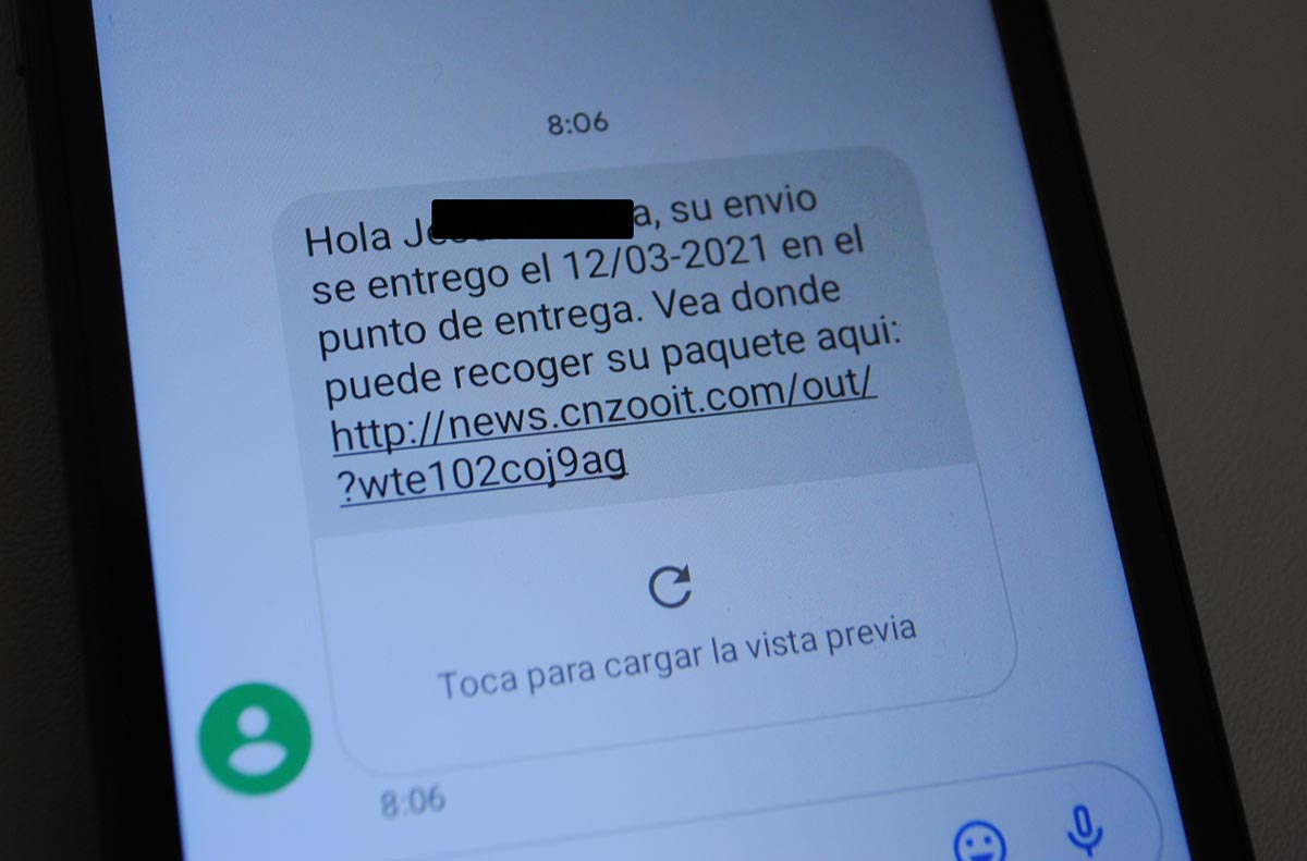 Avisan de un fraude por SMS en Valdepeñas