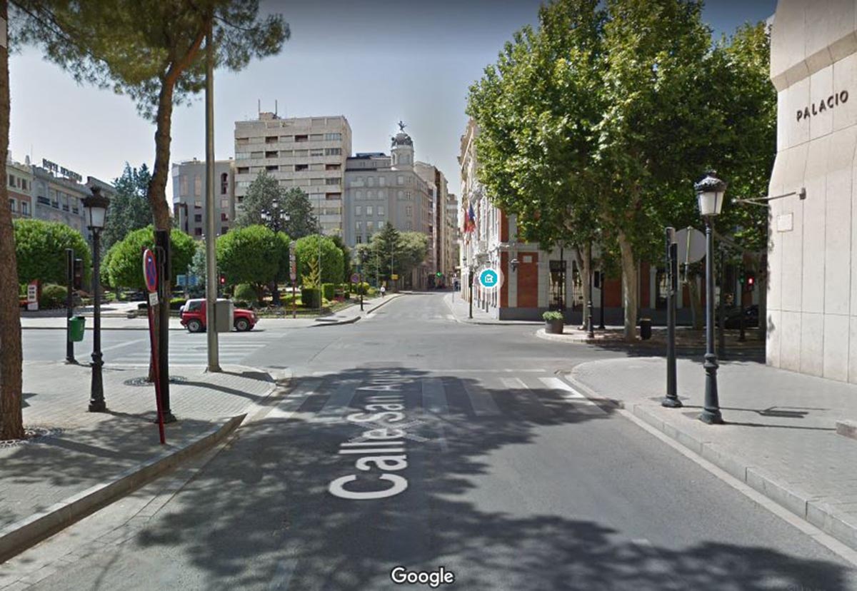 Herido por arma blanca en la calle San Agustín de Albacete. Foto: Google Maps