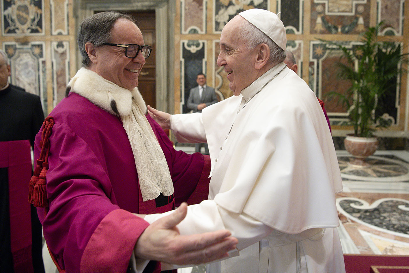 Alejandro Arellano, con el Papa Francisco.