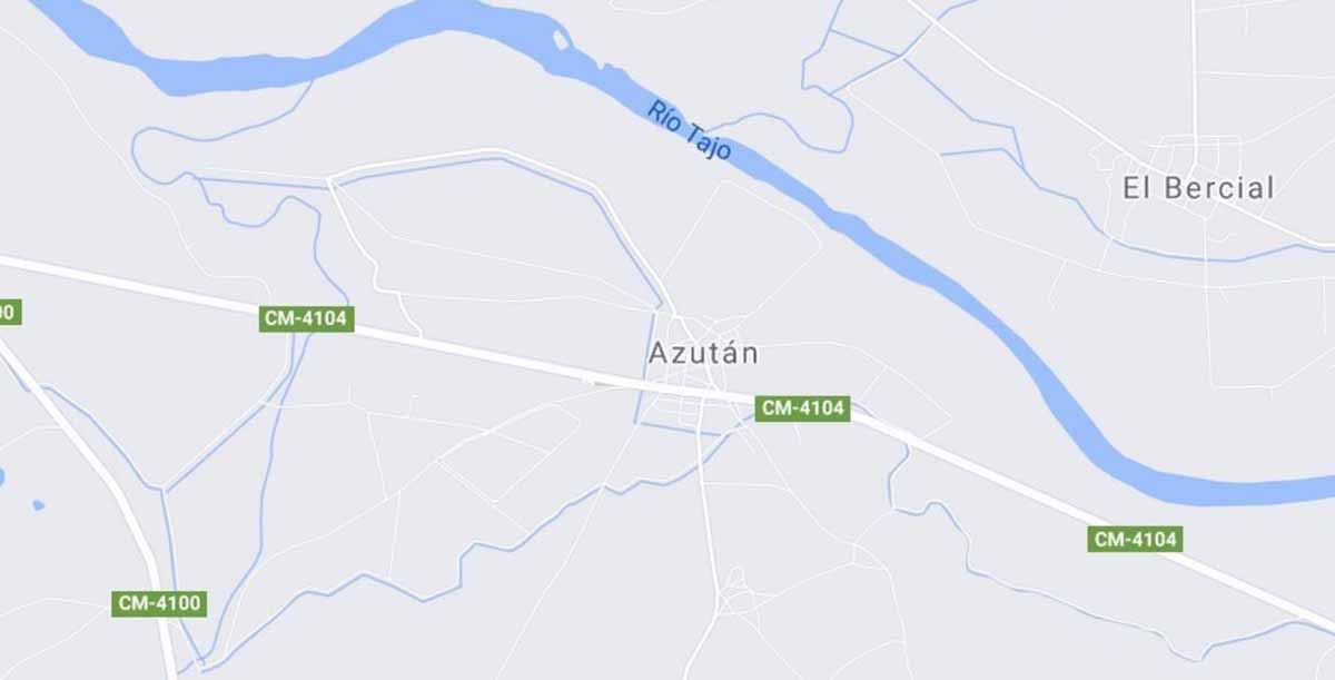El accidente mortal se produjo en el término de Azután. Foto: Google Maps