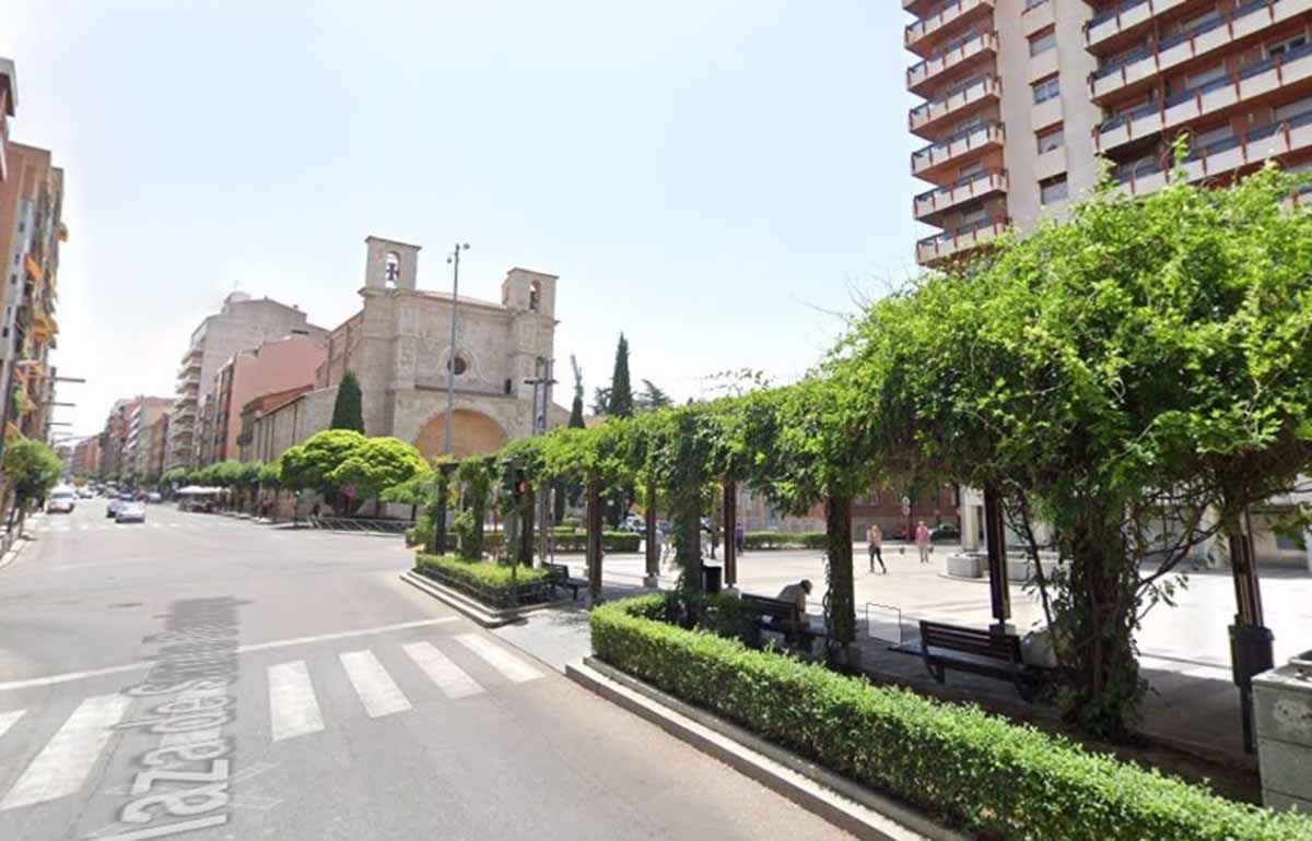 Plaza de Santo Domingo en Guadalajara. donde el menor ha sido agredido. Foto: Google Street View