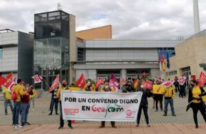 Concentración de los trabajadores de Geacam