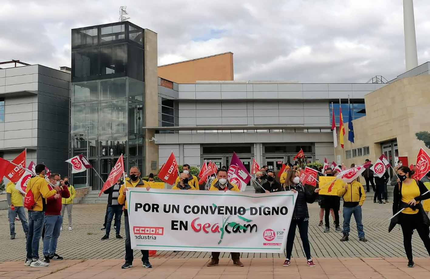 Concentración de los trabajadores de Geacam