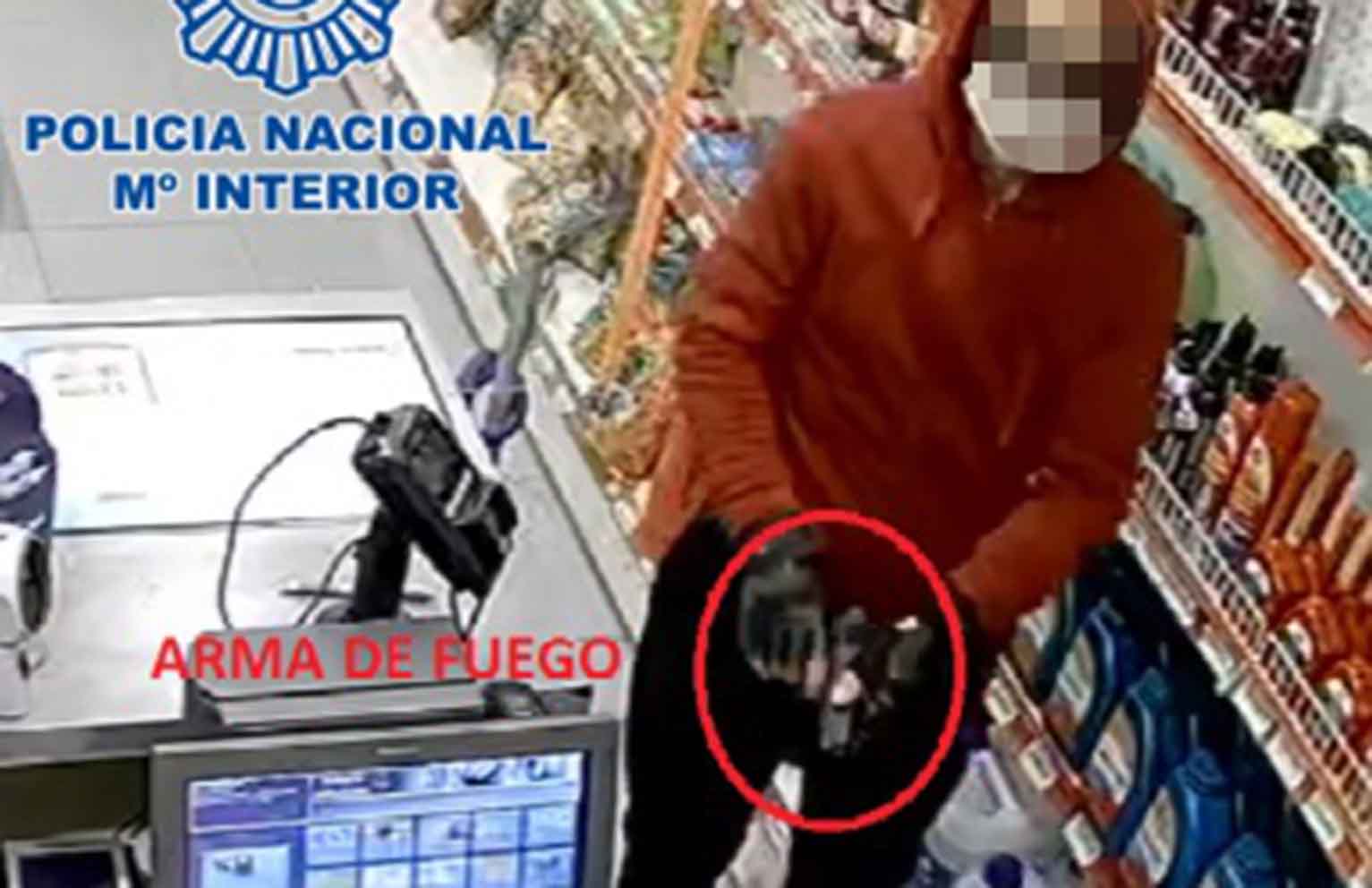 Imagen del atraco en una gasolinera de Ciudad Real.