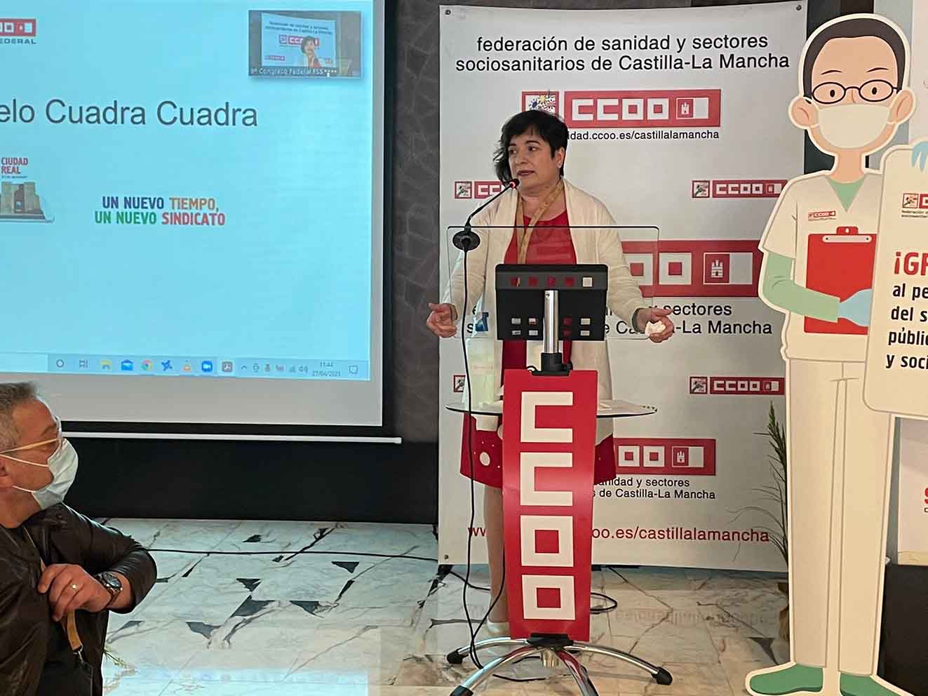 Chelo Cuadra, secretaria general de CCOO Sanidad y Sectores Sociosanitarios de CCOO CLM.