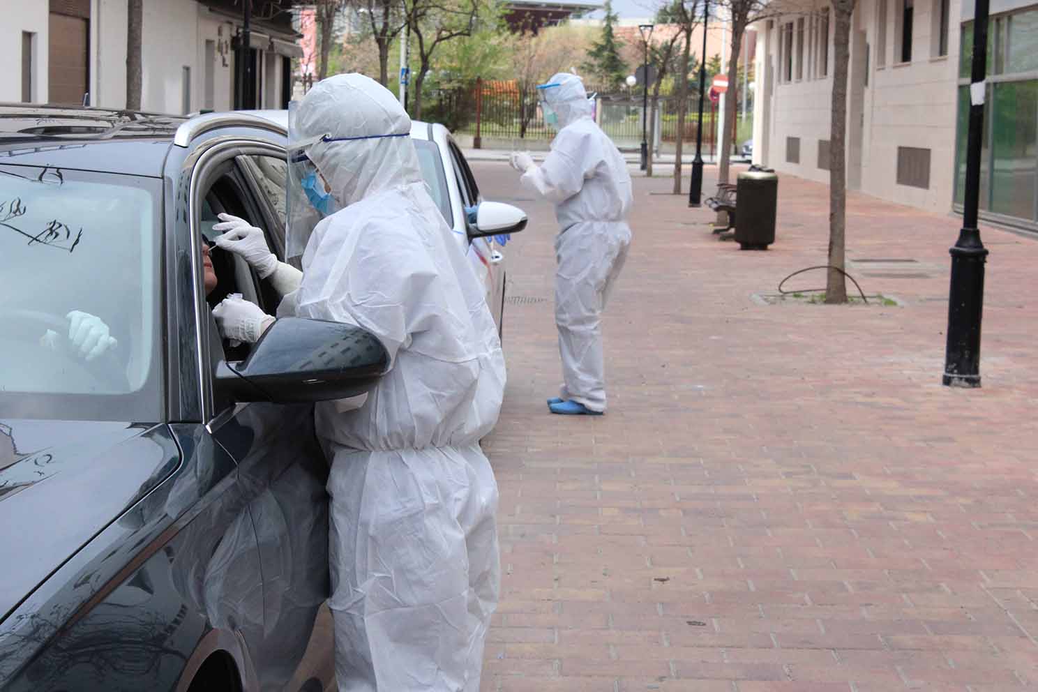Imagen de archivo de pruebas PRC realizadas en Albacete, en los peores momentos de la pandemia. test, prueba, covid,