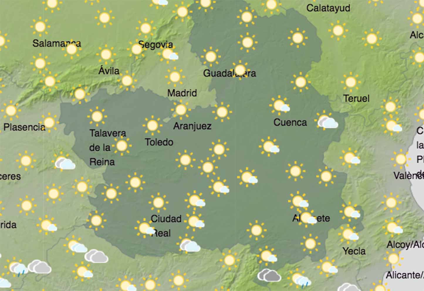 Previsiones de Aemet para hoy, lunes 5 de abril.