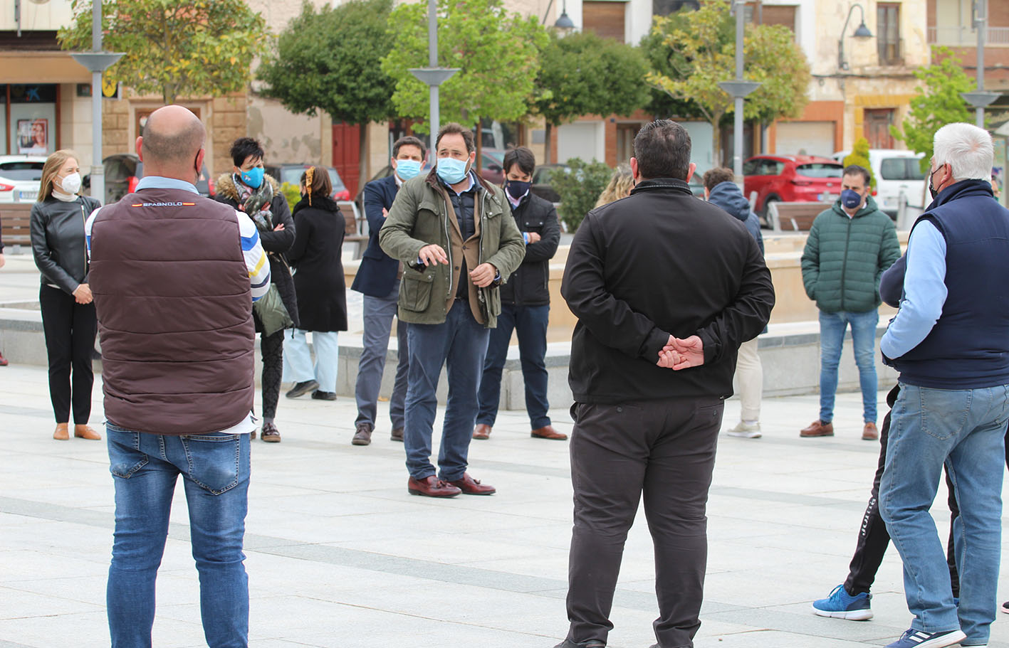 Paco Núñez, durante su visita a Socuéllamos.