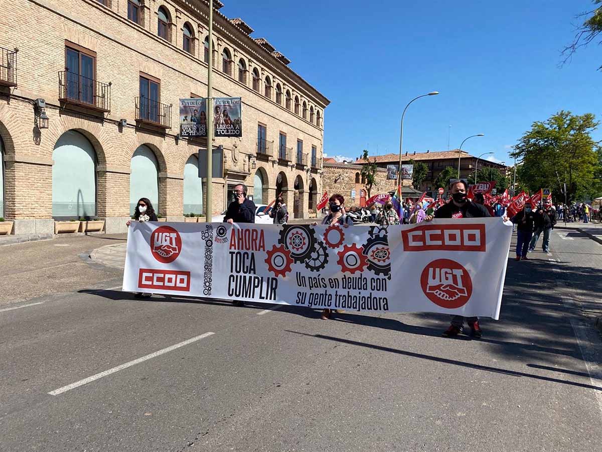 Manifestación del 1 de mayo en Toledo. Foto: EP