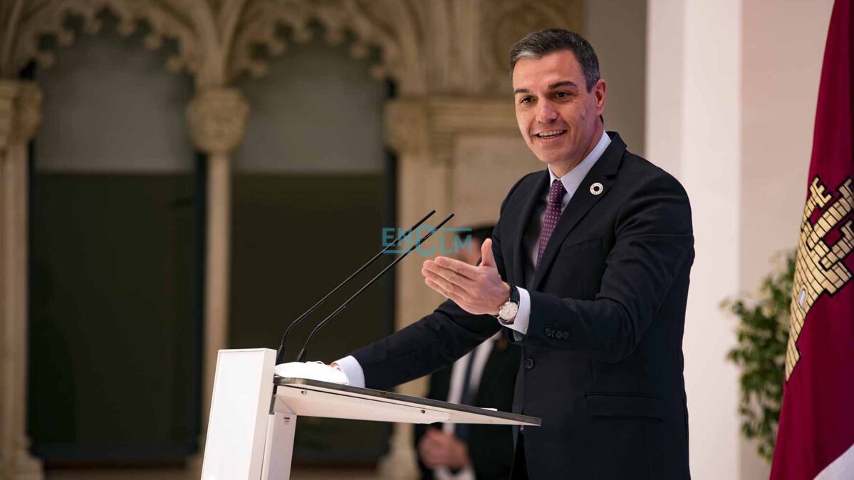 Pedro Sánchez, presidente del Gobierno de España, en una visita a Toledo. Foto: Rebeca Arango.