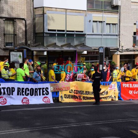 Imagen de una de las manifestaciones de trabajadores de Geacam.