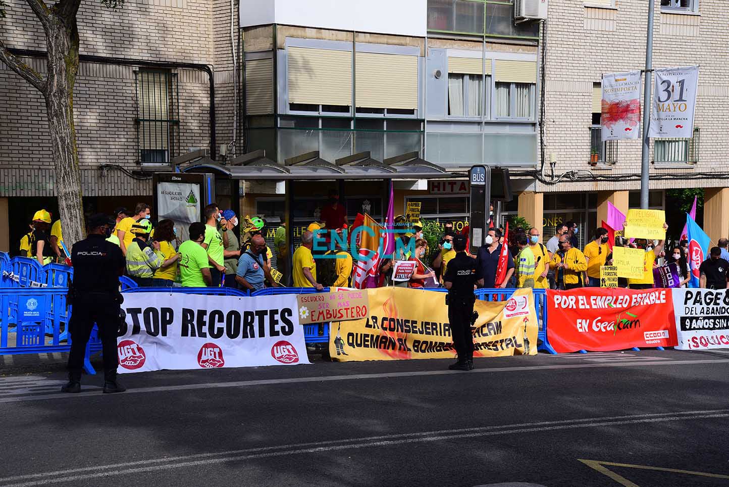 Imagen de una de las manifestaciones de trabajadores de Geacam.