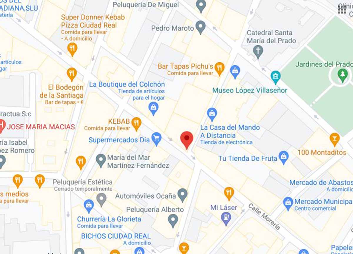 Una octogenaria sufrió un incendio en la cocina de su casa en la calle Morería de Ciudad Real. Imagen: Google Maps