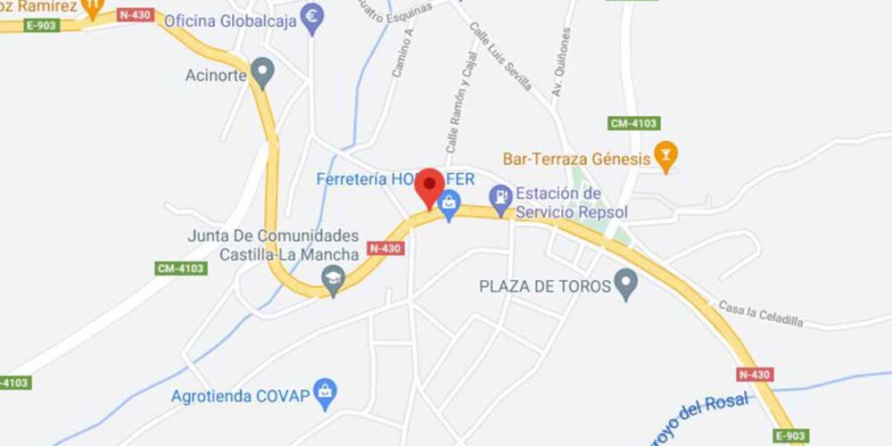 Accidente mortal de moto en Puebla de Don Rodrigo. Imagen: Google Maps