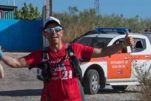 Ernesto Rando, en plena carrera 