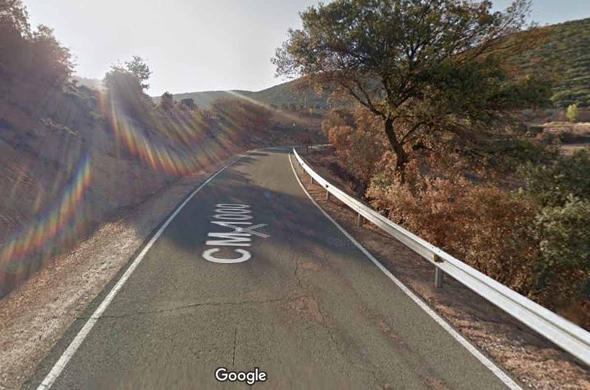 Uno de los accidentes se produjo en el kilómetro 6 de la CM-1000 (Utande). Foto: Google Maps
