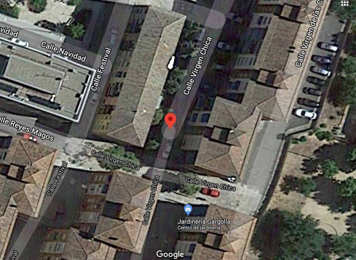 Calle Virgen Chica, en el barrio de Santa Bárbara de Toledo, donde hubo un incendio. Imagen: Google Maps