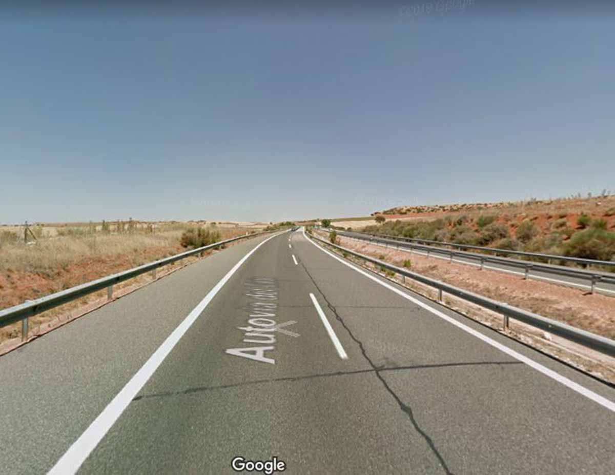 Punto en el que hubo un accidente doblemente mortal en Cañada Juncosa (Cuenca). Foto: Google Maps