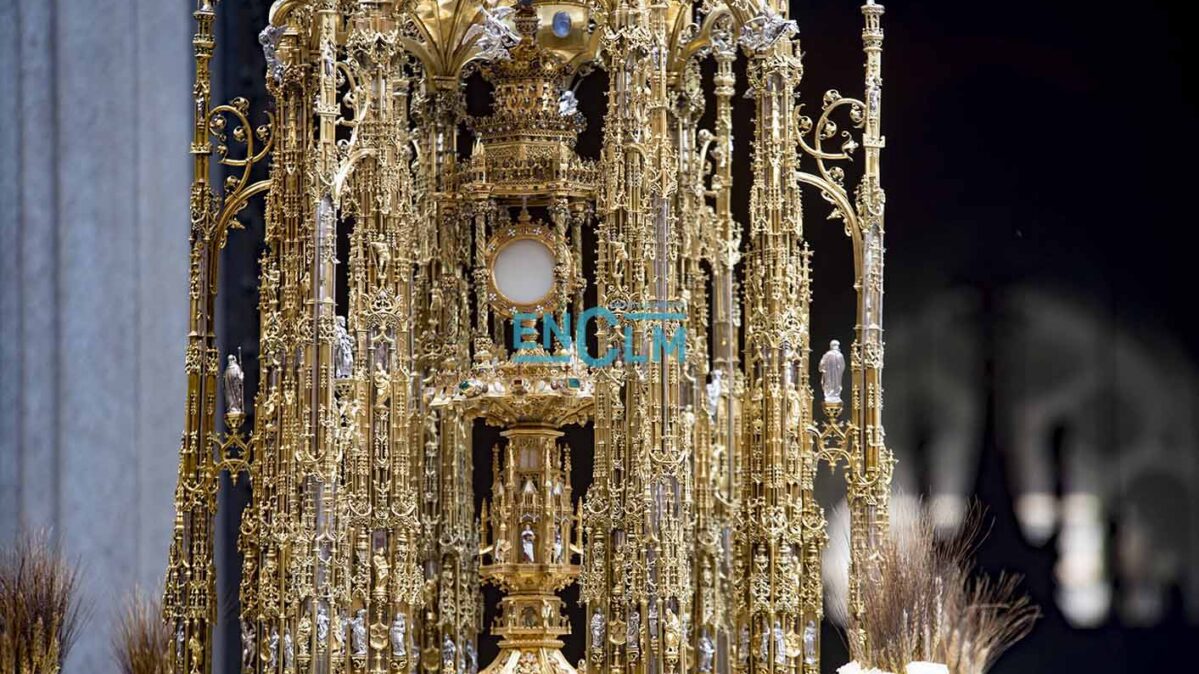 La Custodia de Arfe durante la procesión del Corpus Christi.