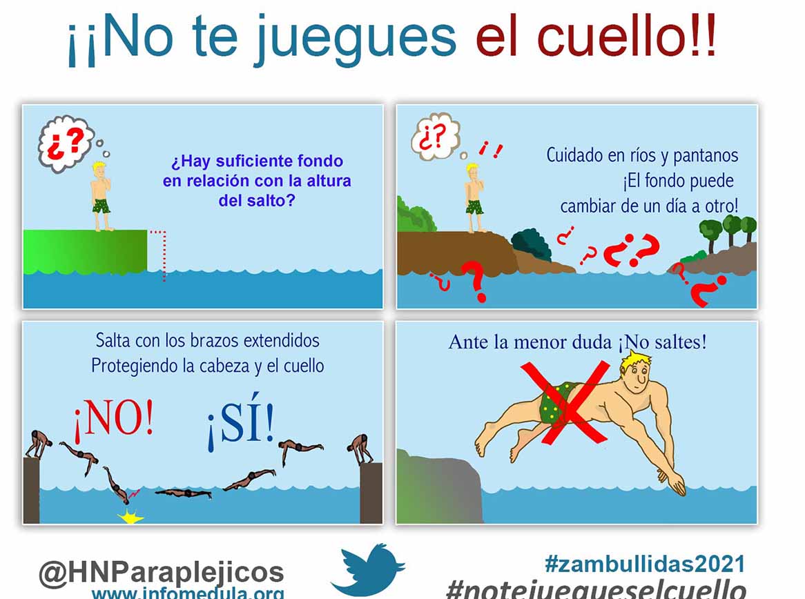 Campaña para prevenir las zambullidas fatales