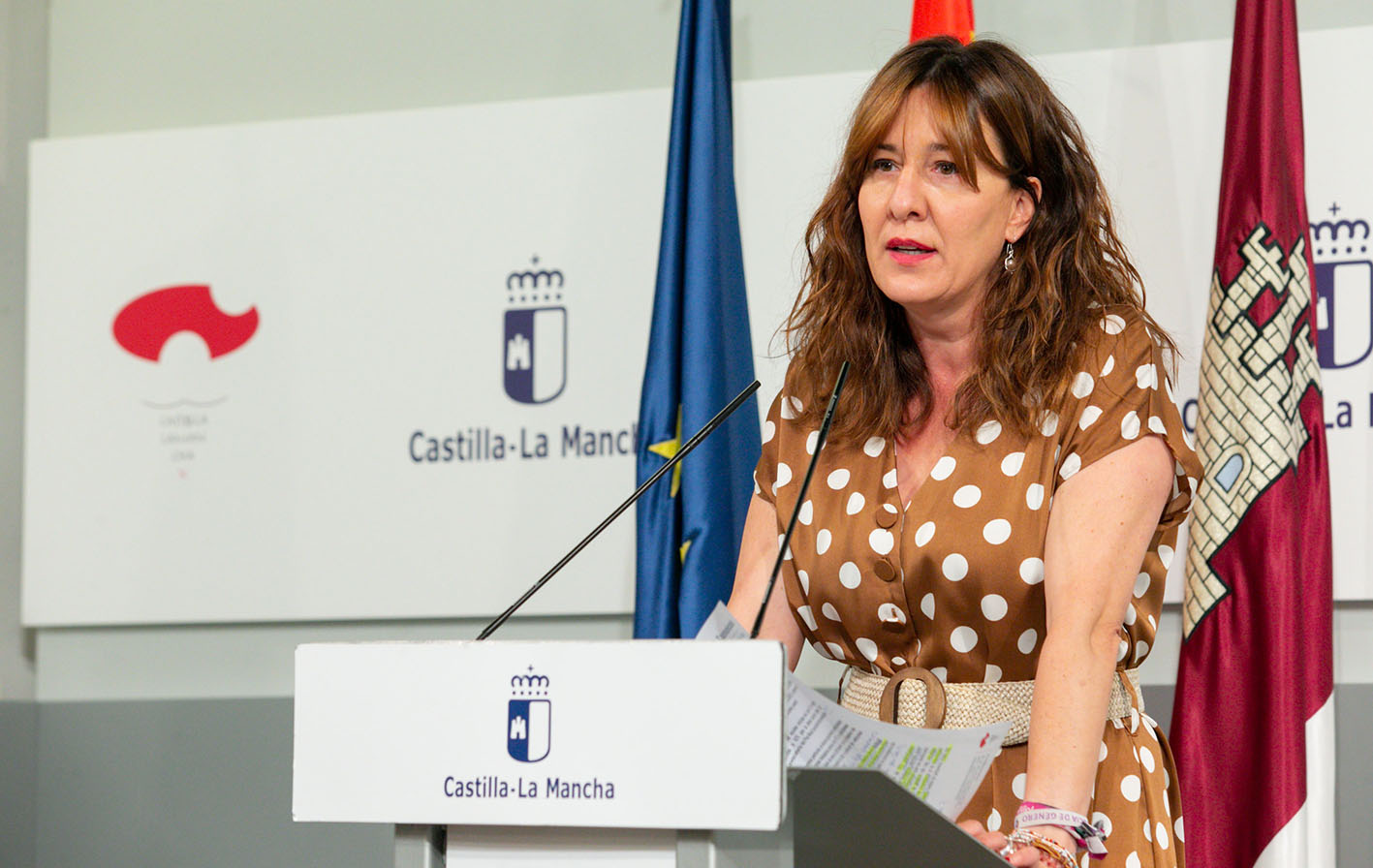 La portavoz del Gobierno de Castilla-La Mancha y consejera de Igualdad, Blanca Fernández.