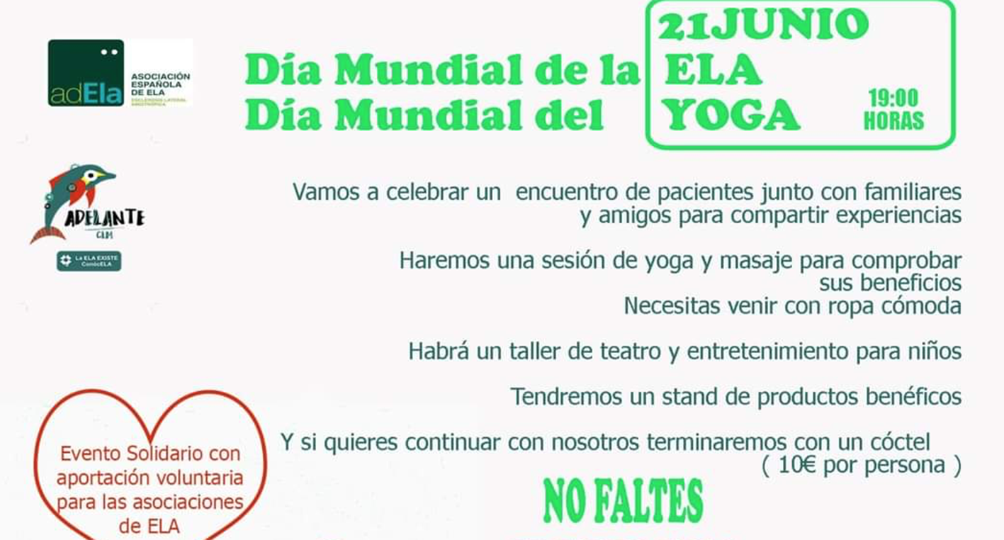 El evento a beneficio de las asociaciones que luchan contra la ELA será el lunes 21 de junio en Pantoja (Toledo). ¿Te animas?